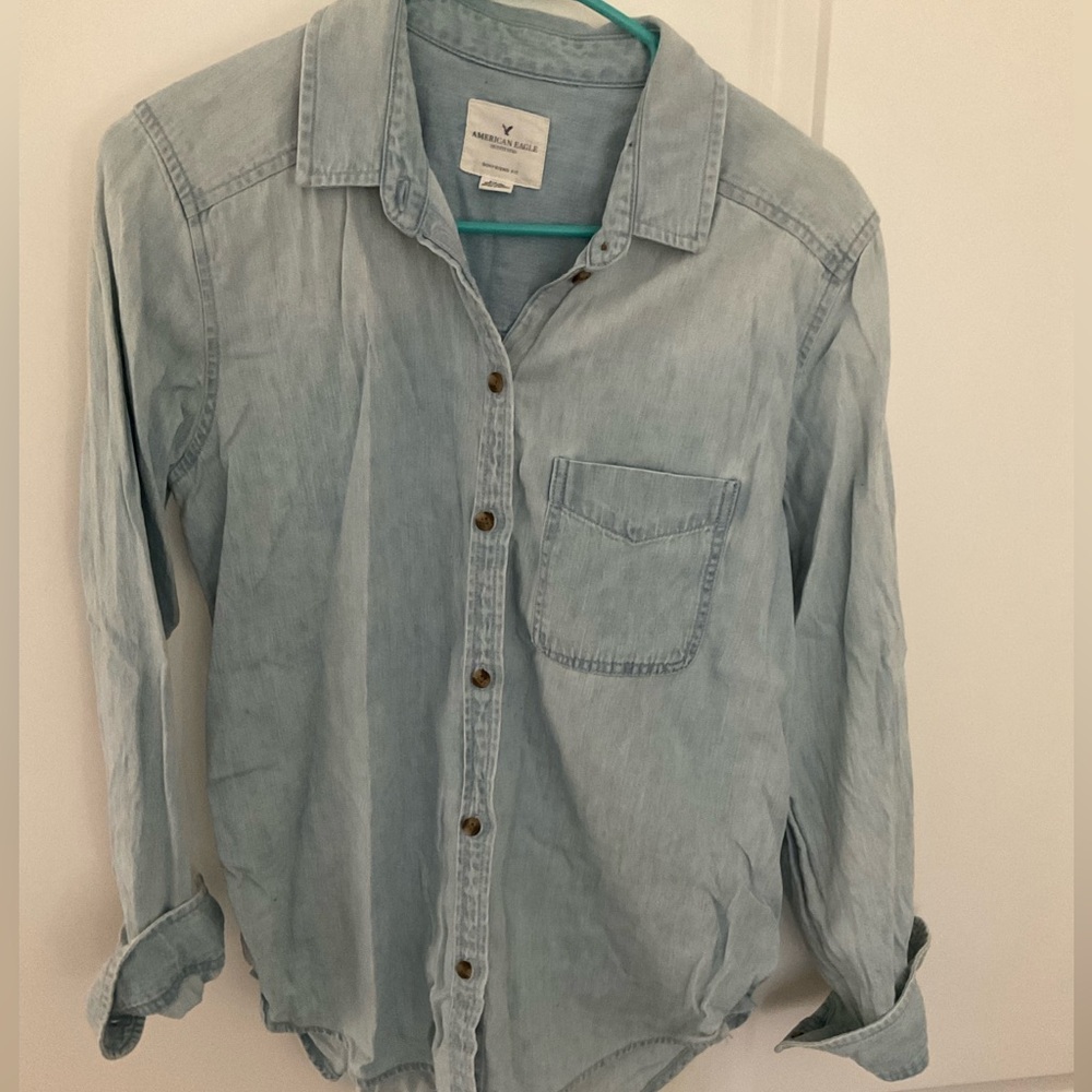 American Eagle Denim Button Up